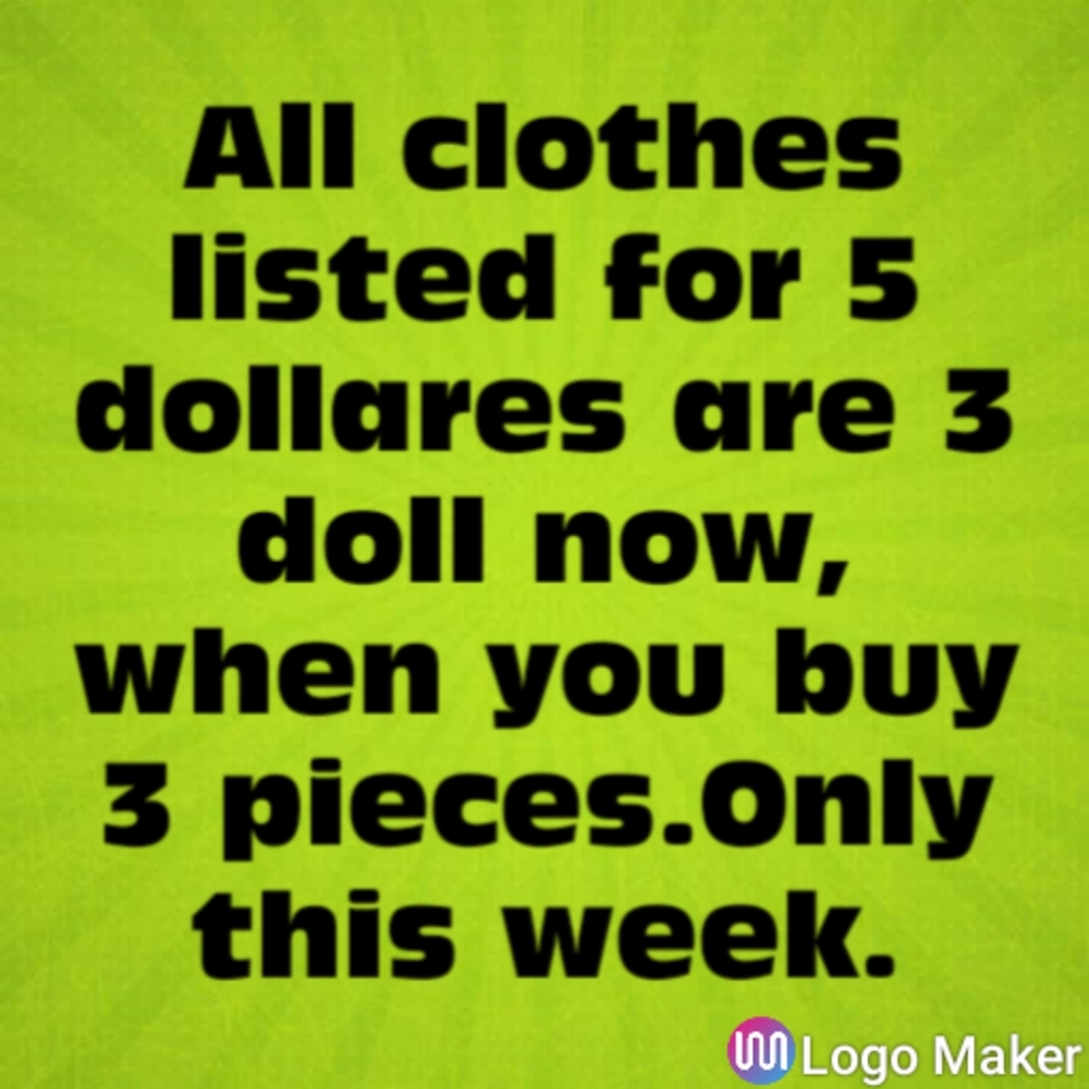 3 FOR 9 DOLLARES - Picture 2 of 2